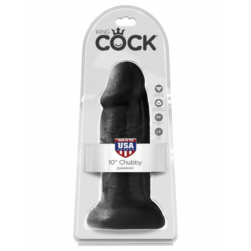 King Cock 10 In. Chubby Black