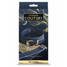 Load image into Gallery viewer, Bondage Couture Collar And Leash Blue
