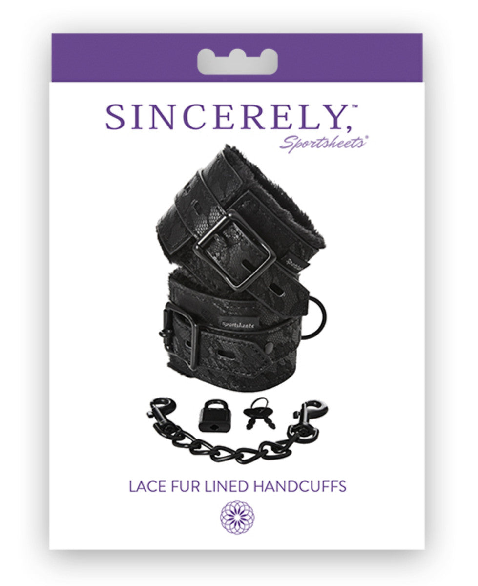 Sincerely Lace Fur Lined Handcuffs